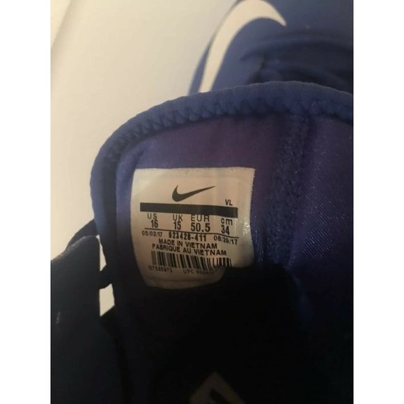 New Nike Alpha Huarache Elite Mid sz 16 Royal Blue White 923428 411 Nwt - Picture 2 of 9